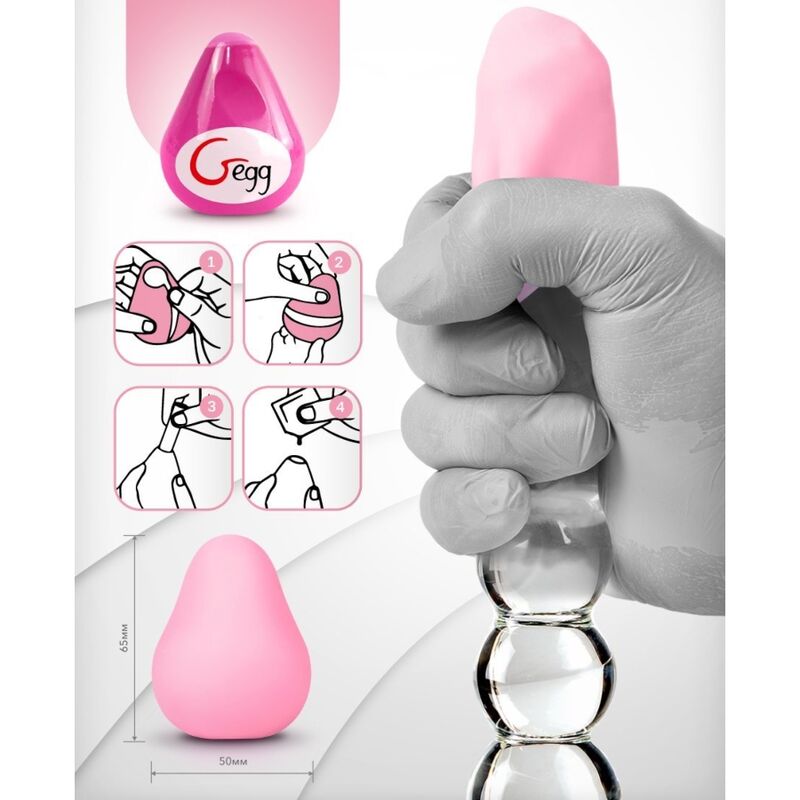 Masturbateur texturé réutilisable oeuf rose