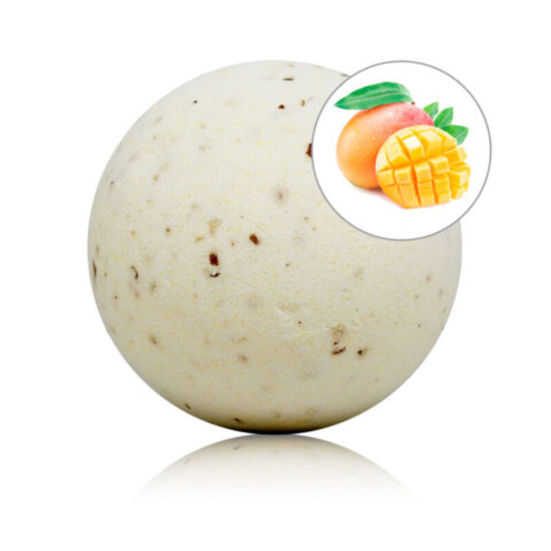 Bombe de bain parfumée mangue aux pétales de rose