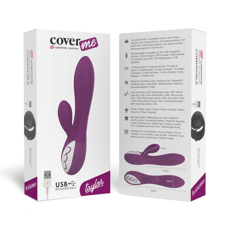 Vibrateur taylor compatible avec la technologie sans fil watchme