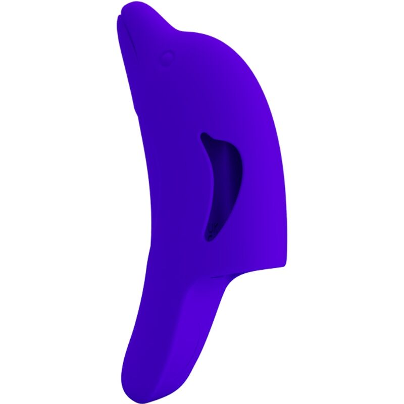 Puissant stimulateur de doigts bleu foncé delphini