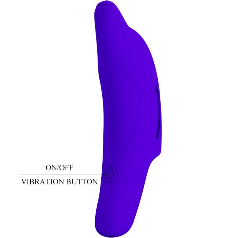 Puissant stimulateur de doigts bleu foncé delphini