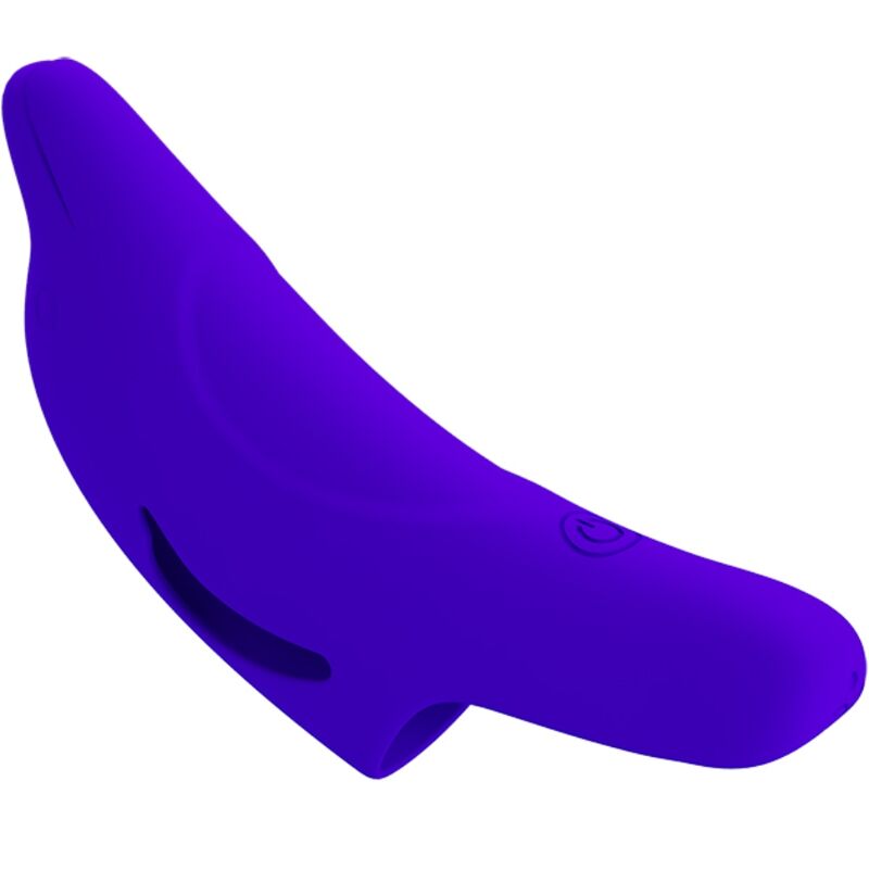 Puissant stimulateur de doigts bleu foncé delphini