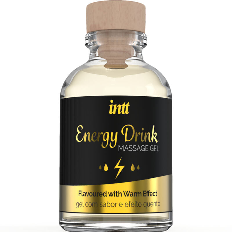 Gel de massage a l''energie aromatisee ca boisson et effet chauffant