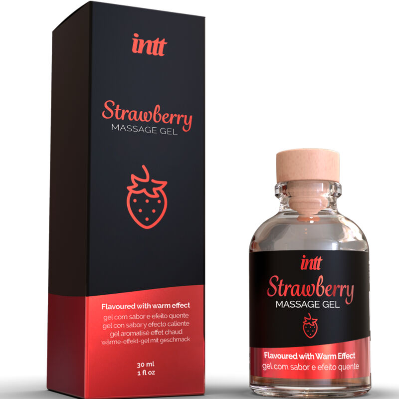 Gel de massage effet chaud saveur fraise