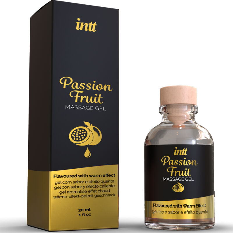 Gel de massage saveur fruit de la passion avec effet chaleur