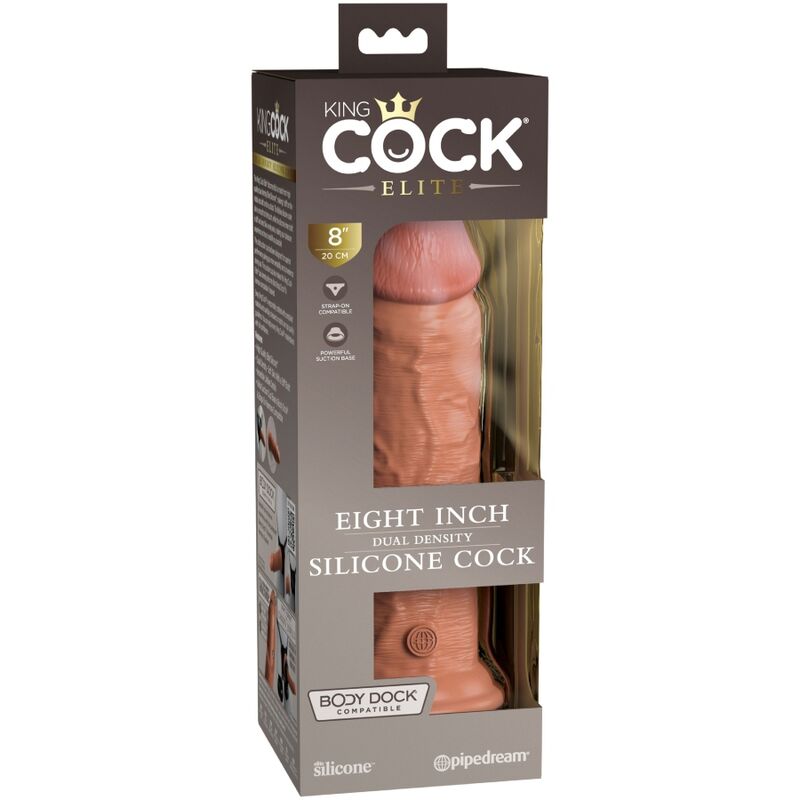 Elite gode réaliste en silicone 20.3 cm caramel