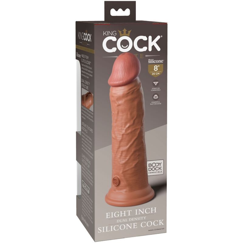 Elite gode réaliste en silicone 20.3 cm caramel