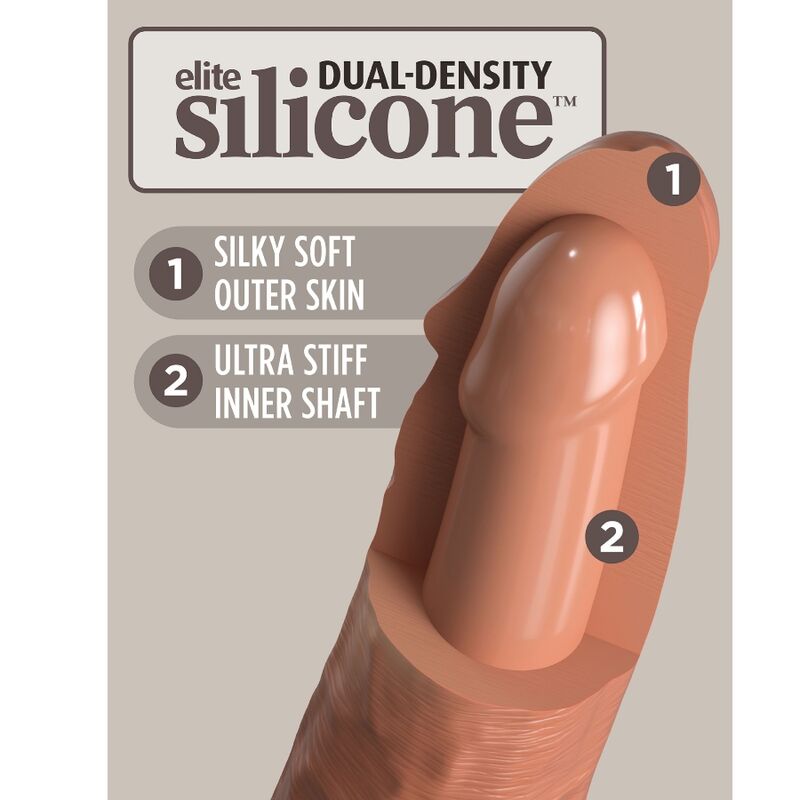Elite gode réaliste en silicone 20.3 cm caramel