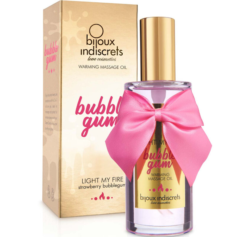 Indiscrets huile de massage light my fire effet chaleur saveur gomme