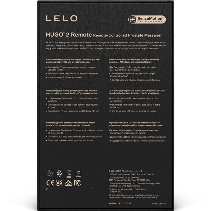 Hugo 2 masajeador de prostata control remoto verde