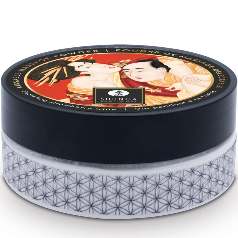 Kit de poudre de massage comestible à la fraise