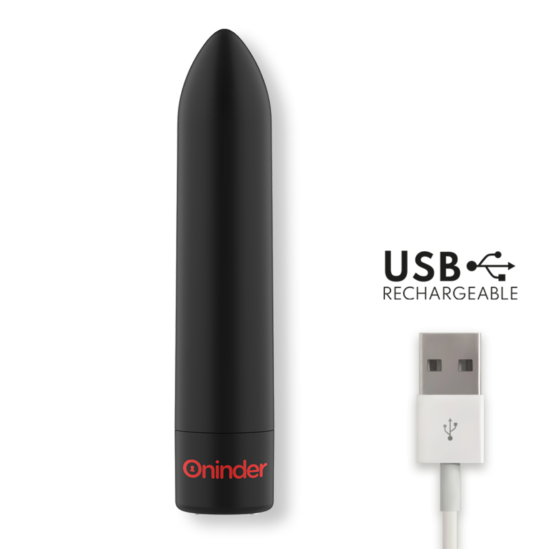 Berlin vibrateur bullet noir 9 modes 8,5 x 2 cm - application gratuite