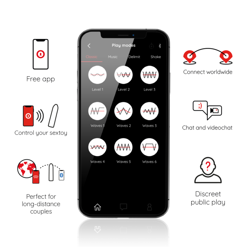 Berlin vibrateur bullet noir 9 modes 8,5 x 2 cm - application gratuite