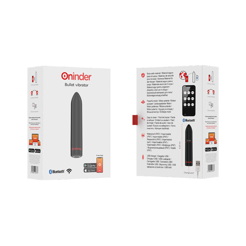 Berlin vibrateur bullet noir 9 modes 8,5 x 2 cm - application gratuite
