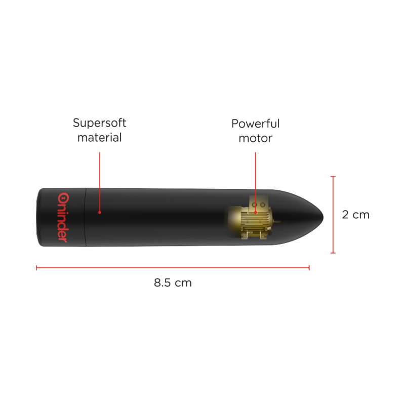 Berlin vibrateur bullet noir 9 modes 8,5 x 2 cm - application gratuite