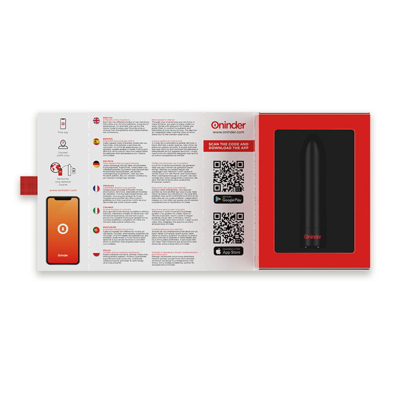 Berlin vibrateur bullet noir 9 modes 8,5 x 2 cm - application gratuite
