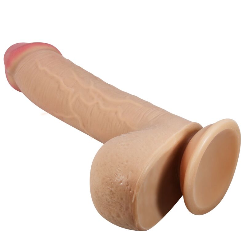 Série sliding skin gode réaliste avec ventouse sliding skin flesh 23,4 cm