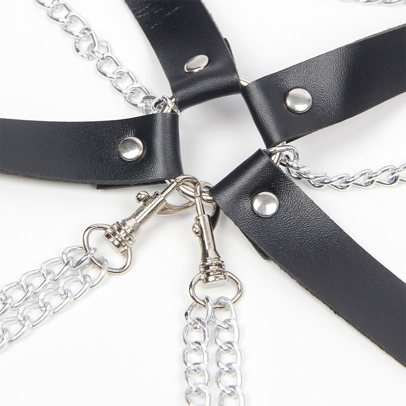 Soutien-gorge harnais avec chaîne détail taille unique