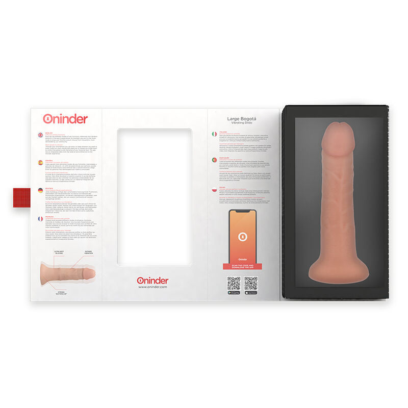 Grand gode vibrateur bogotá 9 vitesses naturel 22 cm -o- 4,5 cm - application gratuite