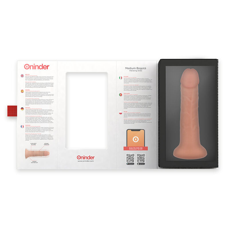 Gode vibrateur bogotá moyen 9 vitesses naturel 20 cm -o- 4.2 cm - application gratuite