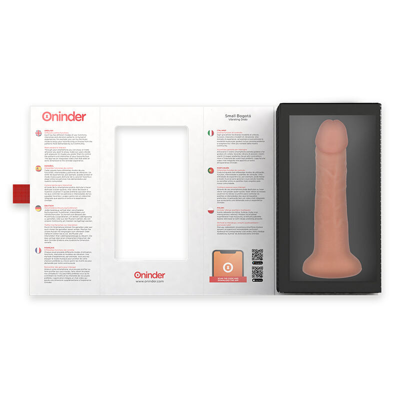 Petit gode vibrateur bogotá 9 vitesses naturel 17.5 cm -o- 4 cm - application gratuite