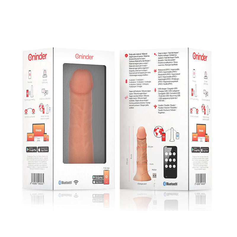 Petit gode vibrateur bogotá 9 vitesses naturel 17.5 cm -o- 4 cm - application gratuite