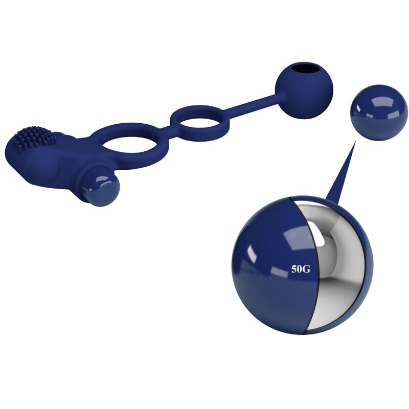 Remington double anneau vibrant avec plug bleu