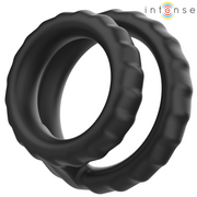 Dewey anneau pénis double silicone noir modèle 2