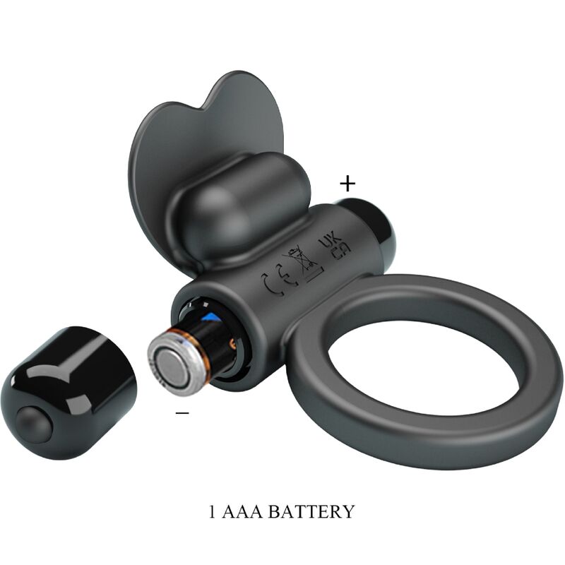 Bague vibrante debonaire lapin 10 vibrations noire