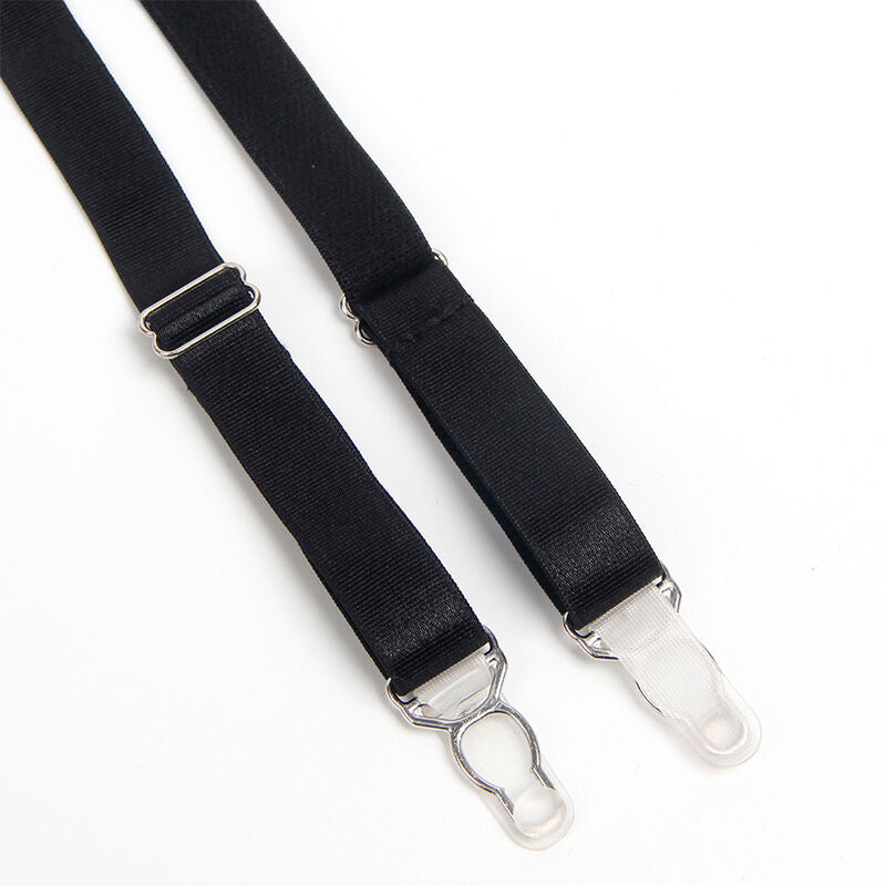 955243 ensemble soutien-gorge bondage noir avec jarretelle l/xl