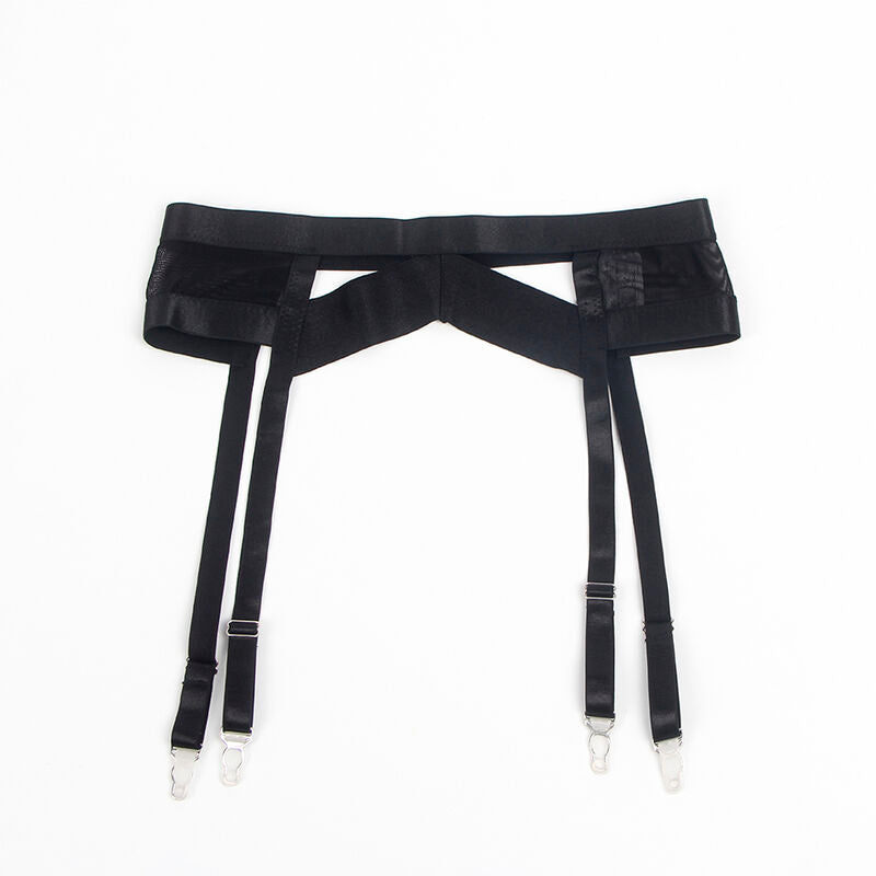 955243 ensemble soutien-gorge bondage noir avec jarretelle l/xl
