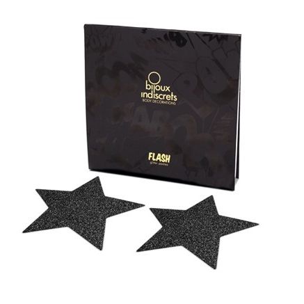 Indiscrets capuchons de tamelon noir star flash