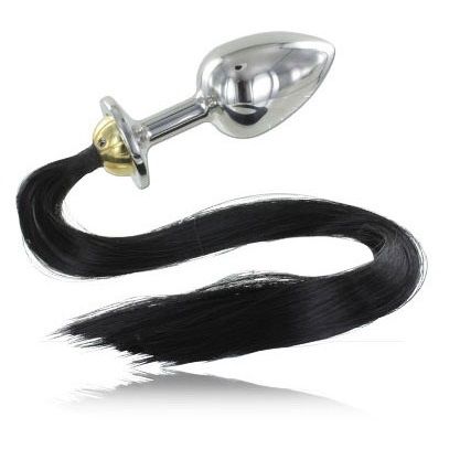 Plug anal en acier metalhard avec queue 8,89cm