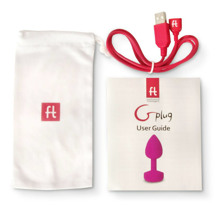 Funtoys gplug vibrateur anal rechargeable petit rose néon 3cm