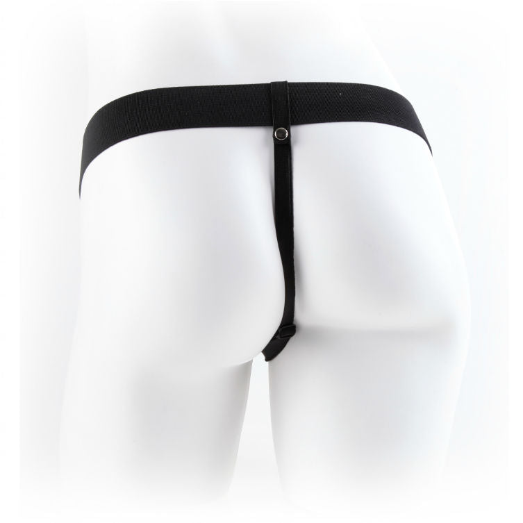 11 strap-on creux vibrant avec billes 27.9cm chair