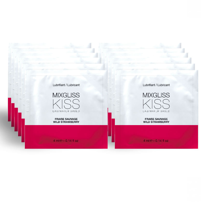 Lubrifiant base d'eau saveur fraise 12 unidose 4 ml