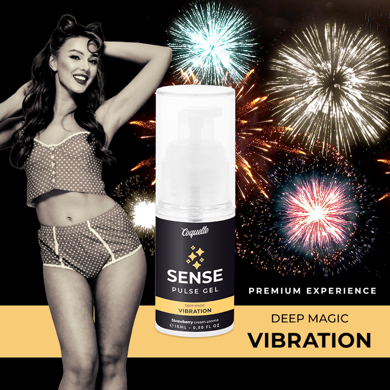 Gel vibrant pulse fraise premium liquide 15ml
